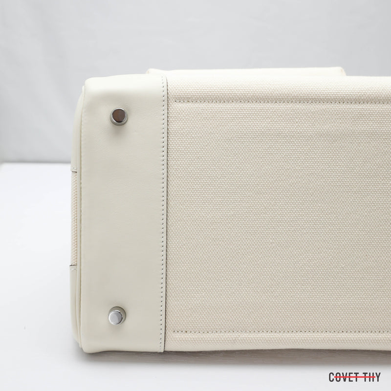 HERMES Birkin 35cm Cargo Ecru Nata Toile Goeland Palladium Hardware, Box New 2021