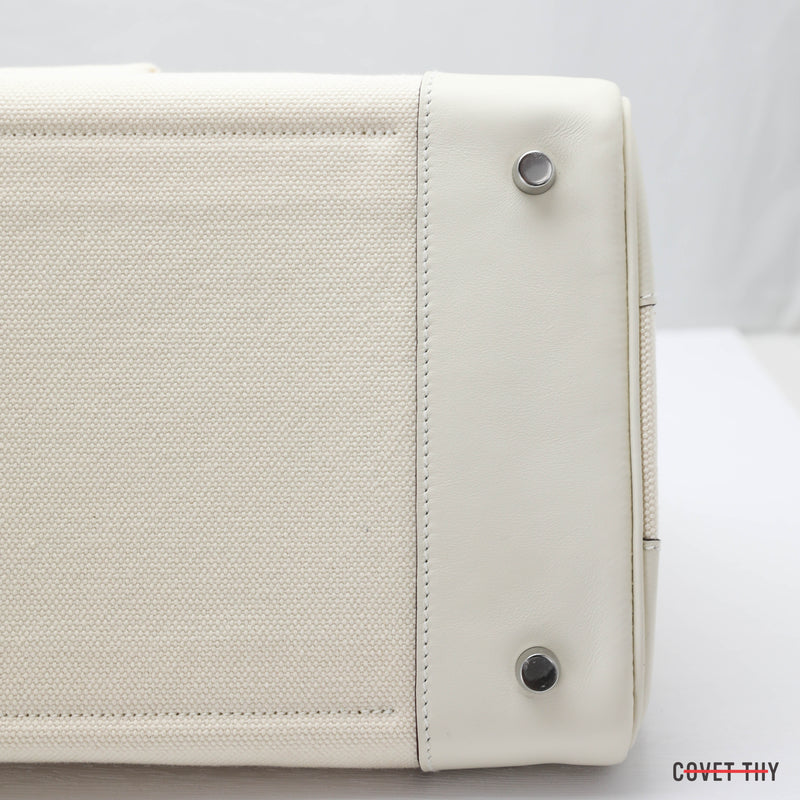 HERMES Birkin 35cm Cargo Ecru Nata Toile Goeland Palladium Hardware, Box New 2021