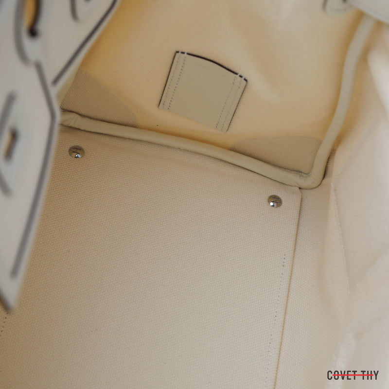 HERMES Birkin 35cm Cargo Ecru Nata Toile Goeland Palladium Hardware, Box New 2021