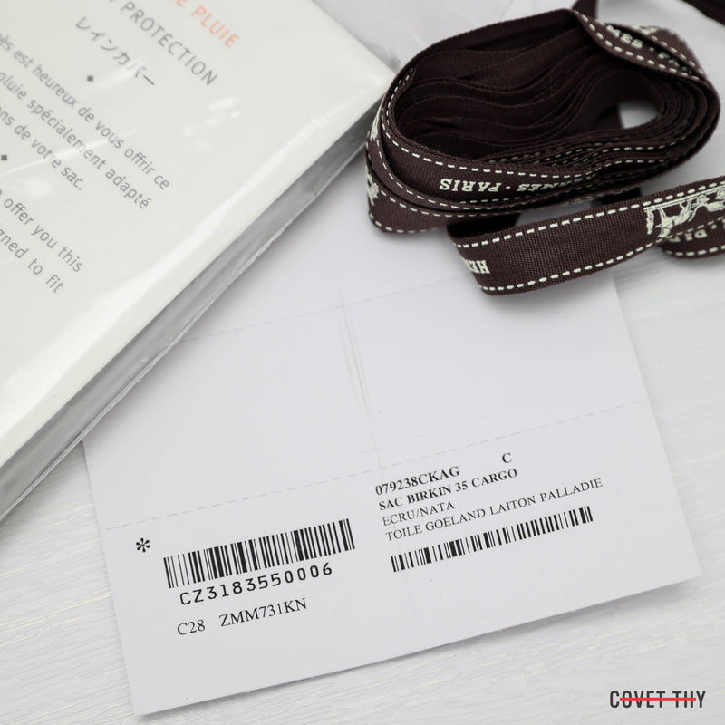 HERMES Birkin 35cm Cargo Ecru Nata Toile Goeland Palladium Hardware, Box New 2021