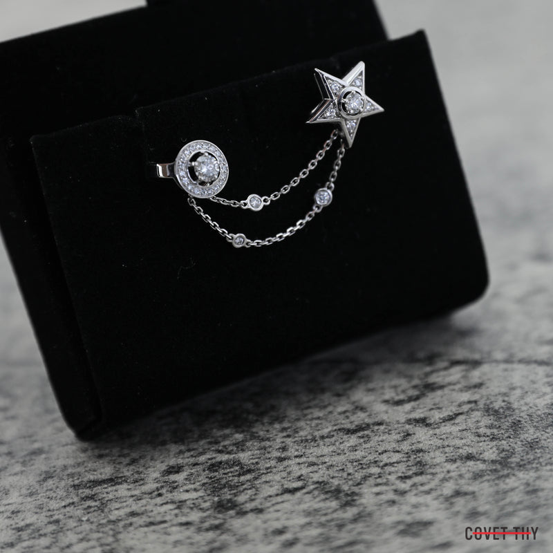 Chanel Comete 1932 Ear Cuff 18k White Gold, 29 Diamonds