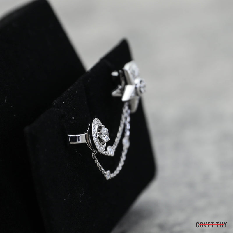 Chanel Comete 1932 Ear Cuff 18k White Gold, 29 Diamonds