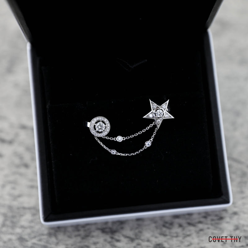 Chanel Comete 1932 Ear Cuff 18k White Gold, 29 Diamonds