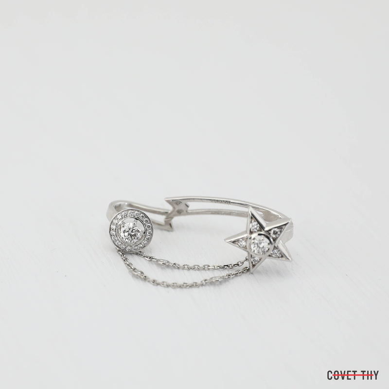 Chanel Comete 1932 Ear Cuff 18k White Gold, 29 Diamonds