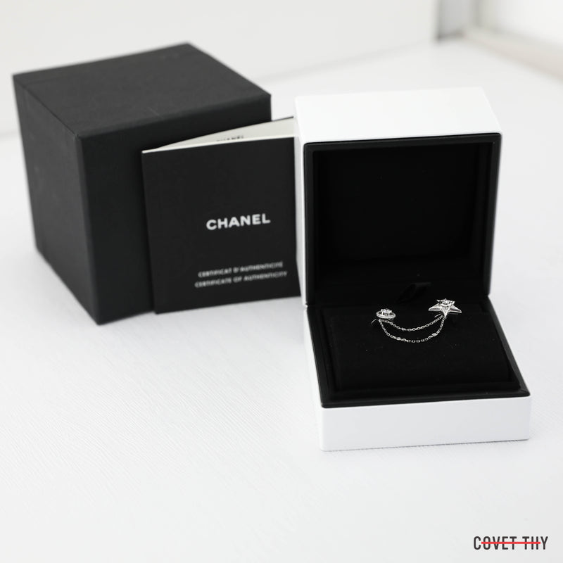 Chanel Comete 1932 Ear Cuff 18k White Gold, 29 Diamonds