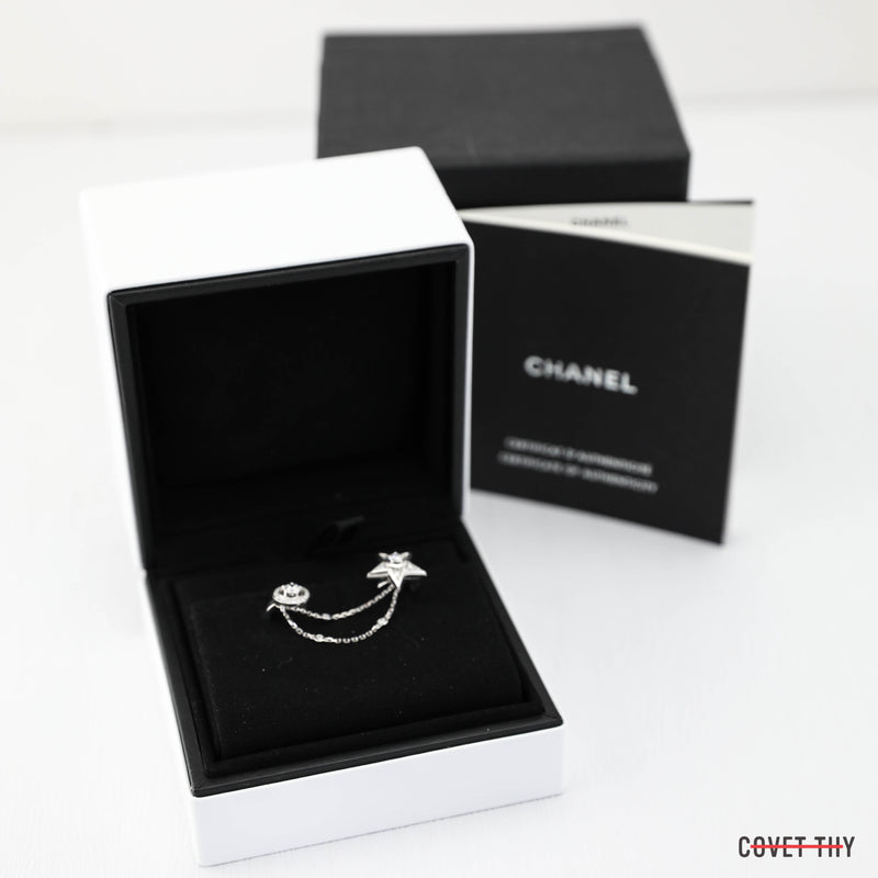 Chanel Comete 1932 Ear Cuff 18k White Gold, 29 Diamonds