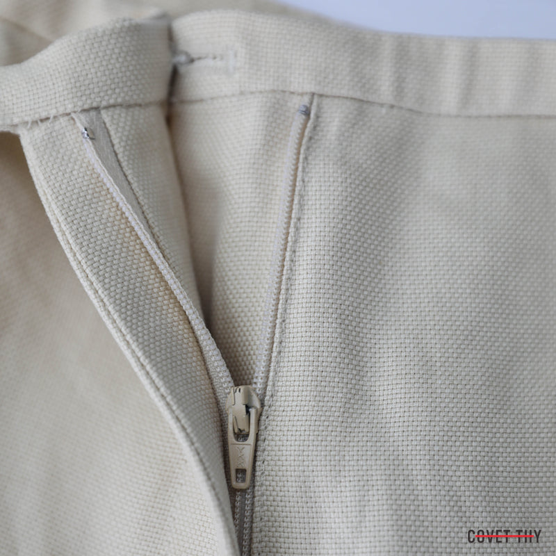 Hermes Womens Unlined 100% Linen Single Vent Pant Suit, French Size 42 Pant, 44 Jacket