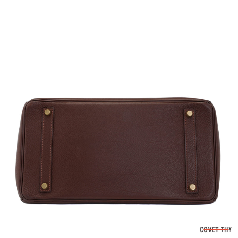 Hermes Togo Birkin with Gold Hardware, 35cm, Marron Fonce