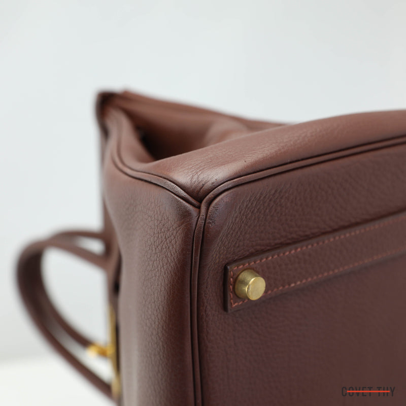 Hermes Togo Birkin with Gold Hardware, 35cm, Marron Fonce