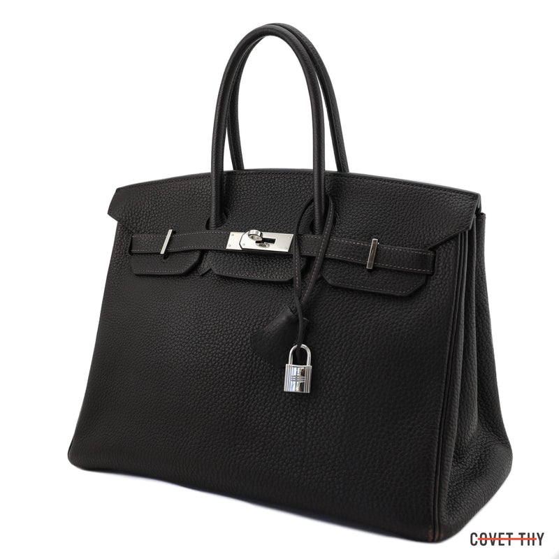 Hermes Togo Leather 35 Centimeter Birkin Bag Vert Anis with Palladium  Hardware
