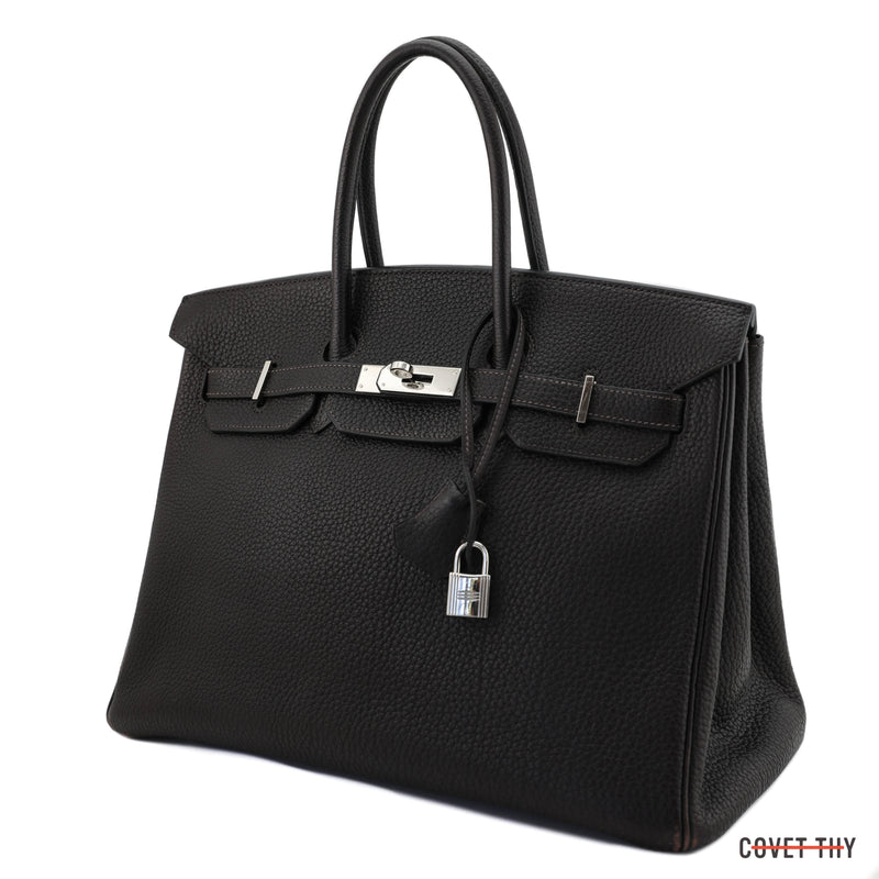 Hermès Gold Birkin 35cm of Togo Leather with Palladium Hardware