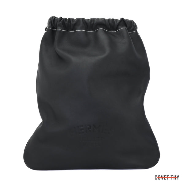 Hermes Bridado Bag/Backpack, Noir Evercolor Calfskin