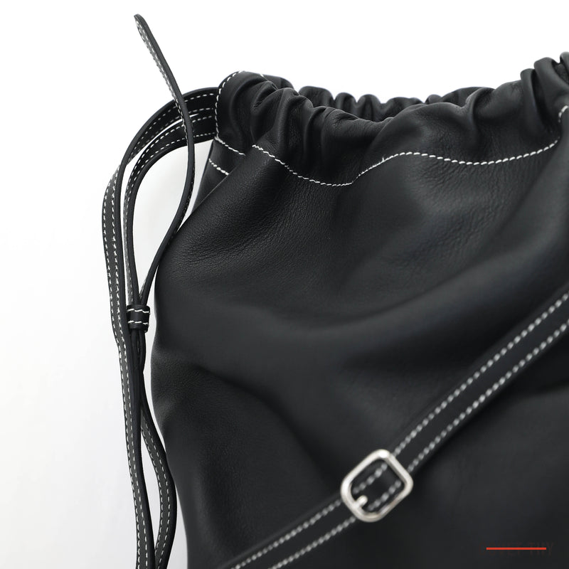 Hermes Bridado Bag/Backpack, Noir Evercolor Calfskin