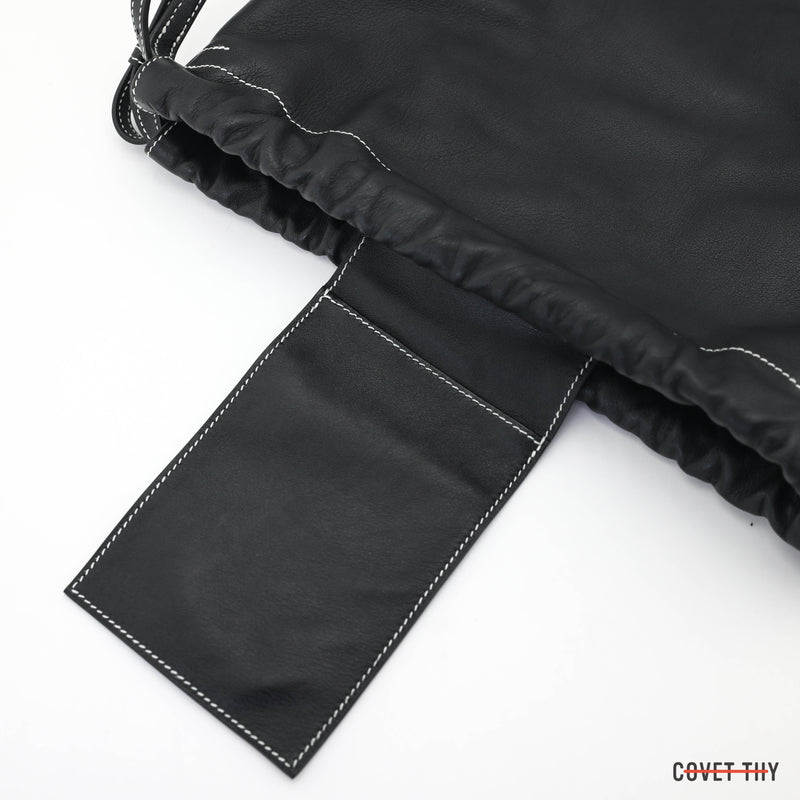 Hermes Bridado Bag/Backpack, Noir Evercolor Calfskin