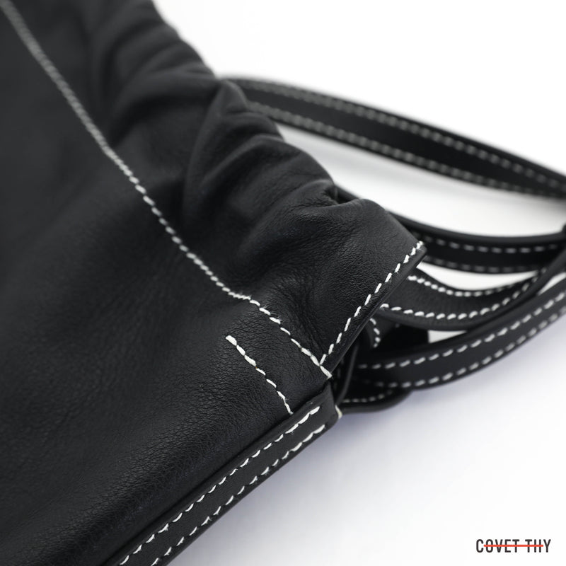 Hermes Bridado Bag/Backpack, Noir Evercolor Calfskin