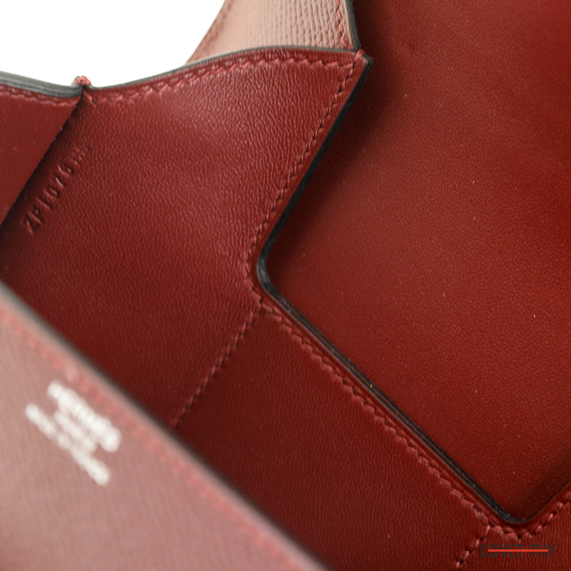HERMES Epsom Della Cavalleria Handbag, Rouge H 2021 with Box, New