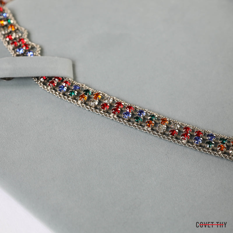 Dior Rhinestone Belt, Multicolor with Original Pouch