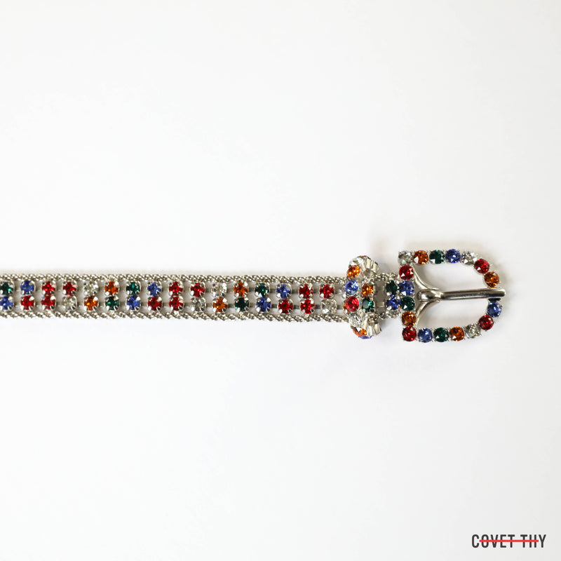 Dior Rhinestone Belt, Multicolor with Original Pouch