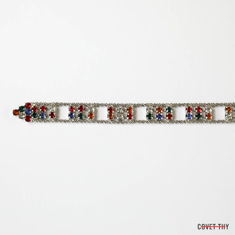 Dior Rhinestone Belt, Multicolor with Original Pouch