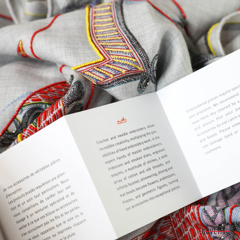 Hermes Precieux Zouaves Et Dragon Shawl, 90cm
