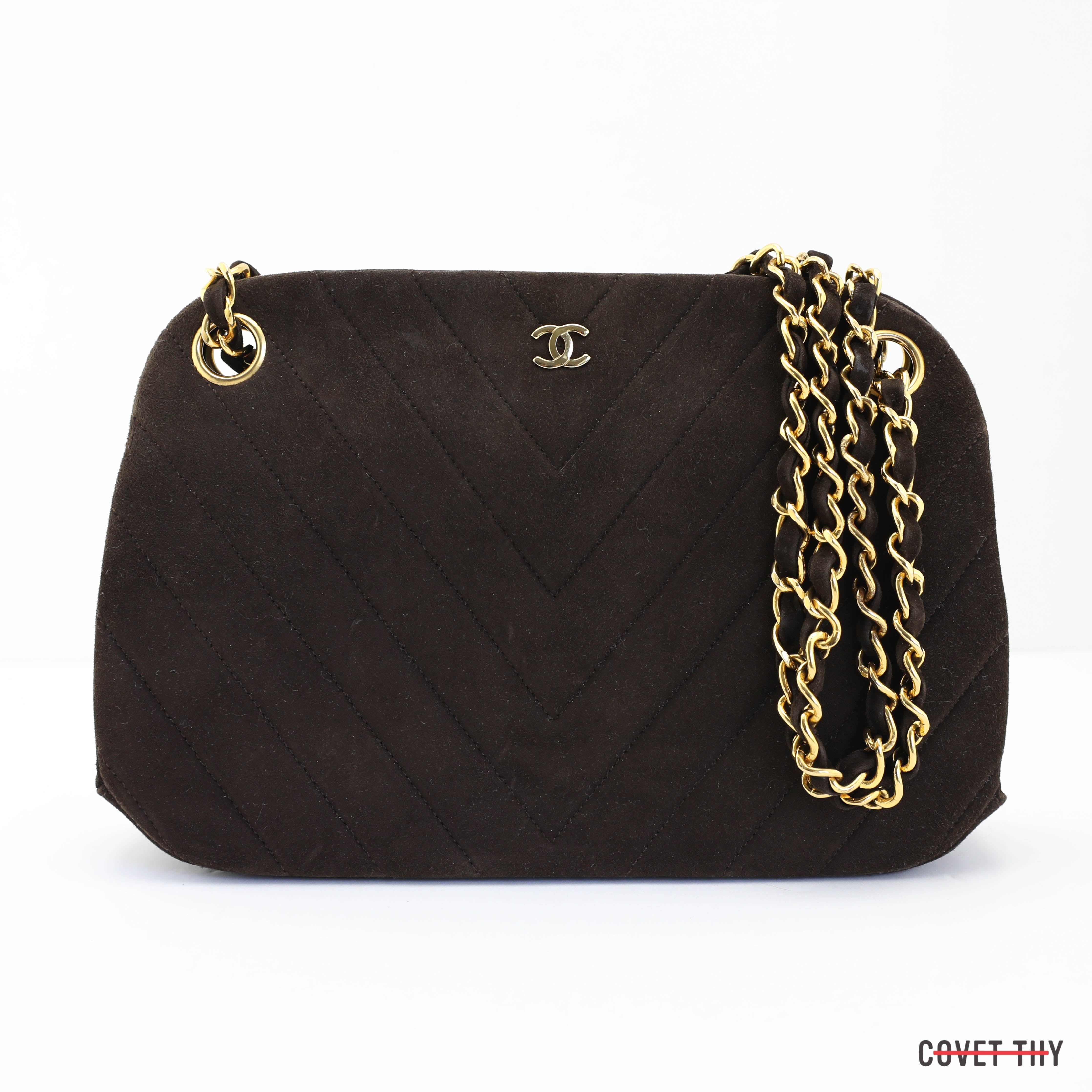 Handbag Chanel Brown in Suede - 28519644