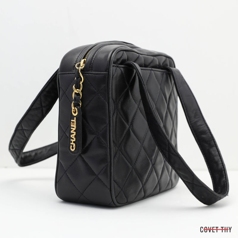 Chanel Navy Blue Quilted CC Handbag