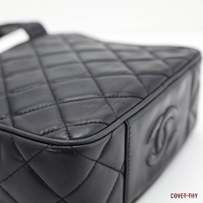 Chanel Navy Blue Quilted CC Handbag