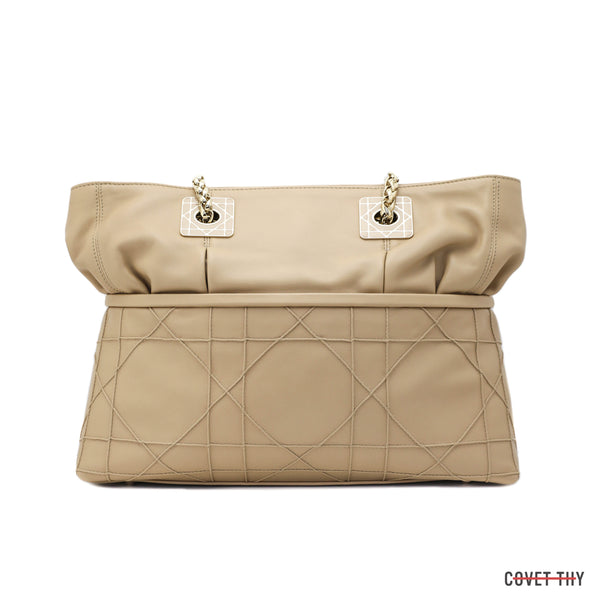 Large Dior Granville Tote with Gold Chain and Original Box