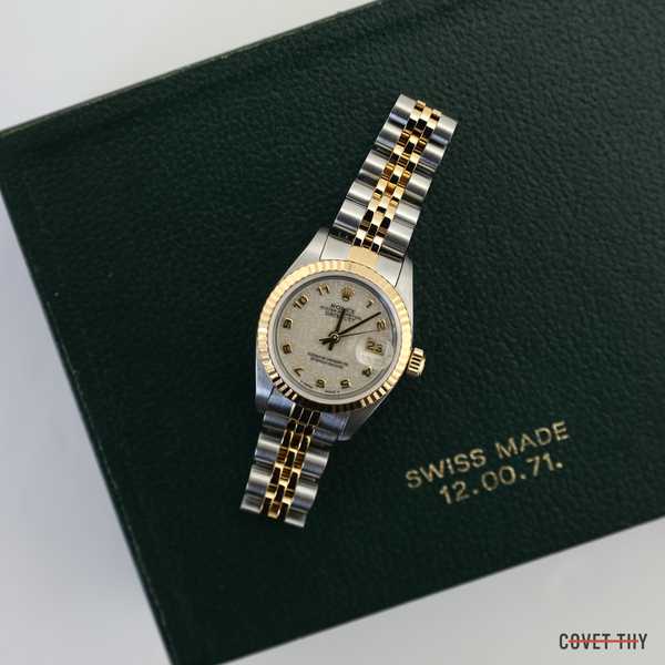 26mm Rolex Lady-Datejust Watch in Steel/Gold with 18 links