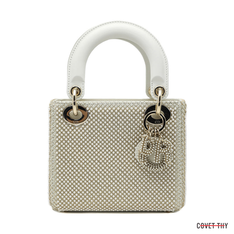 Lady Dior Limited Edition Mini Pearl Handbag, Champagne Hardware, 1/10 in the USA