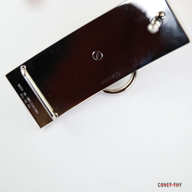 Hermes Rivale Belt, Epsom/Swift Leather, Noir/Etoupe