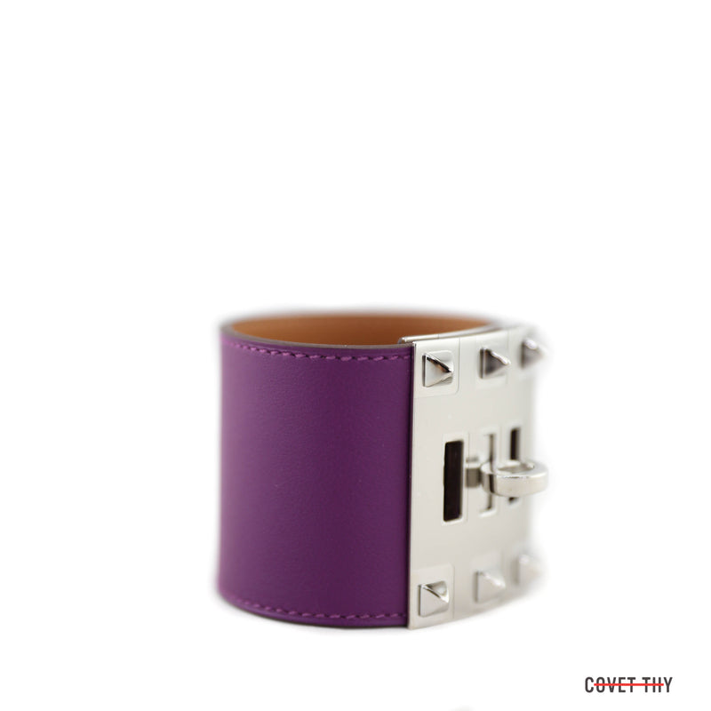 Hermes Kelly Extreme Bracelet with Palladium Hardware, Anemone, Size Small