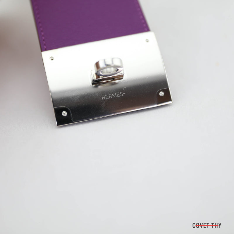 Hermes Kelly Extreme Bracelet with Palladium Hardware, Anemone, Size Small