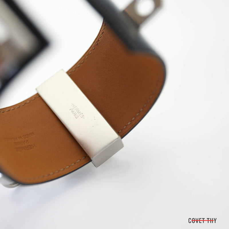 Hermes Collier de Chien Bracelet with Palladium Hardware, Size Small