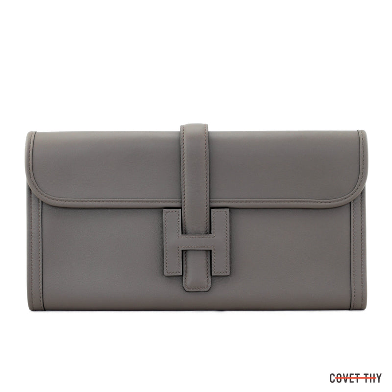 Hermes Jige Elan Clutch Epsom Leather