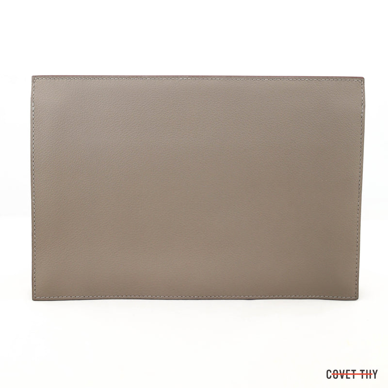 Hermes Multiplis Clutch, Evercolor Gris Asphalt