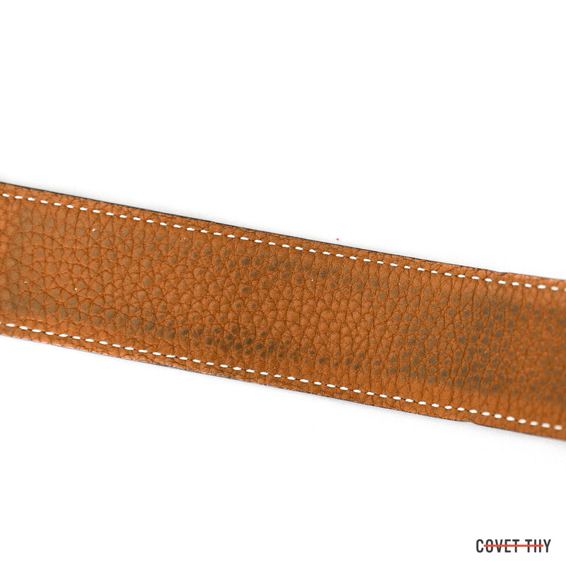 Hermes Palladium Chaine d' Ancre Belt with Reversible Noir/Gold Strap, 90cm