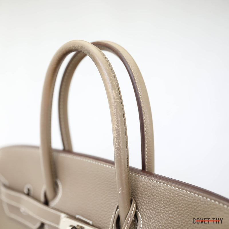 Hermes Togo Birkin with Palladium Hardware, 35cm, Etoupe