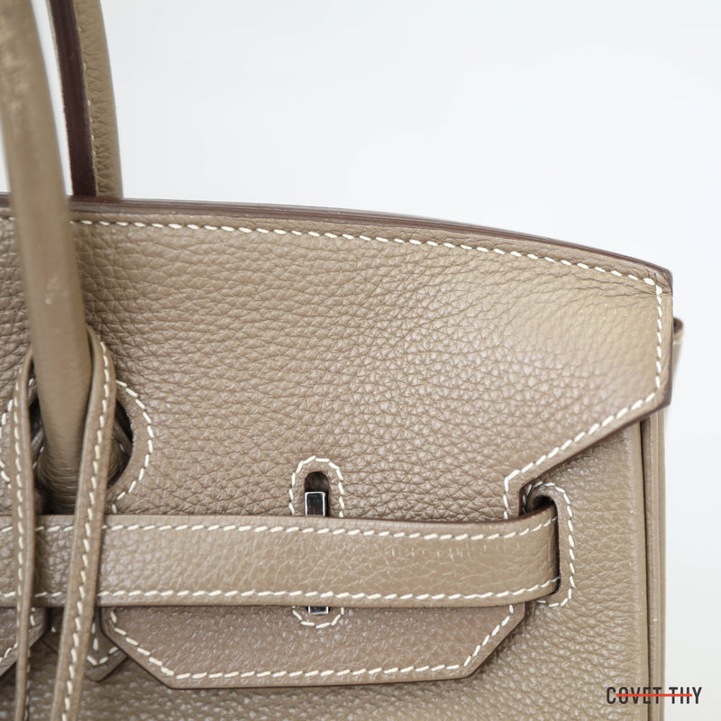 Hermes Togo Birkin with Palladium Hardware, 35cm, Etoupe