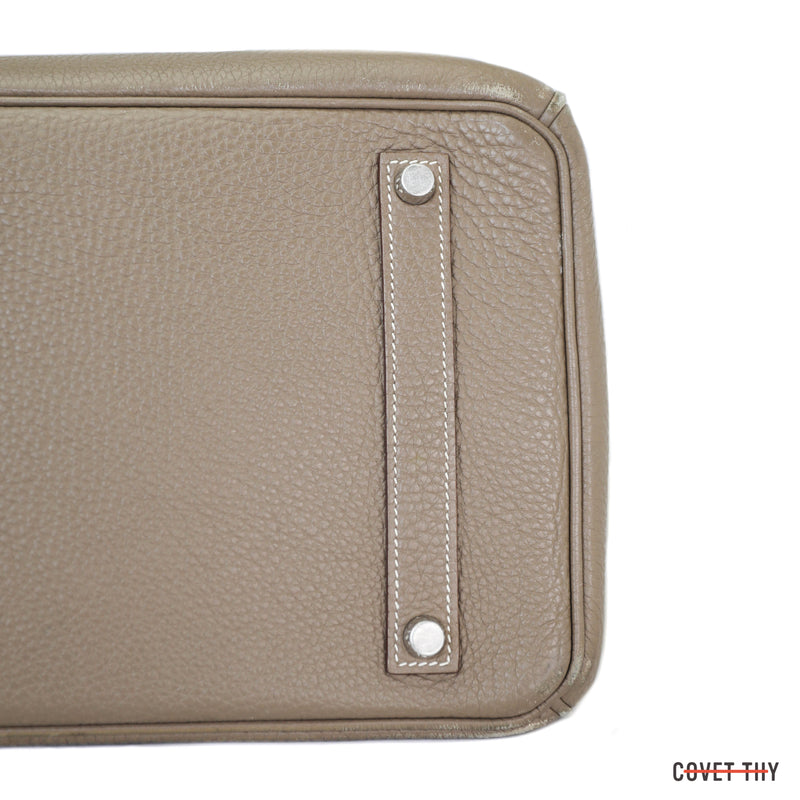 Hermes Togo Birkin with Palladium Hardware, 35cm, Etoupe