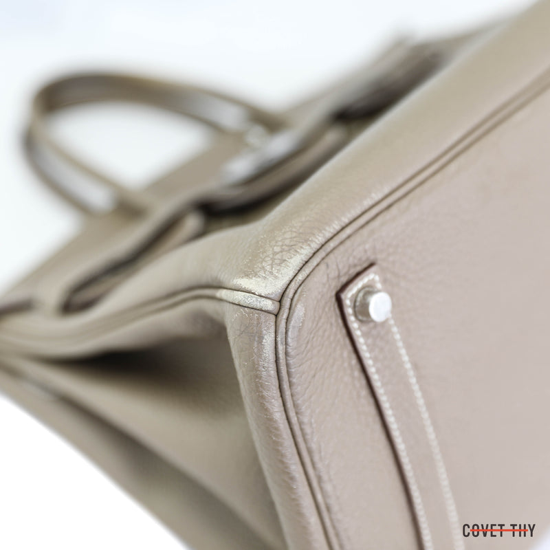 Hermes Togo Birkin with Palladium Hardware, 35cm, Etoupe