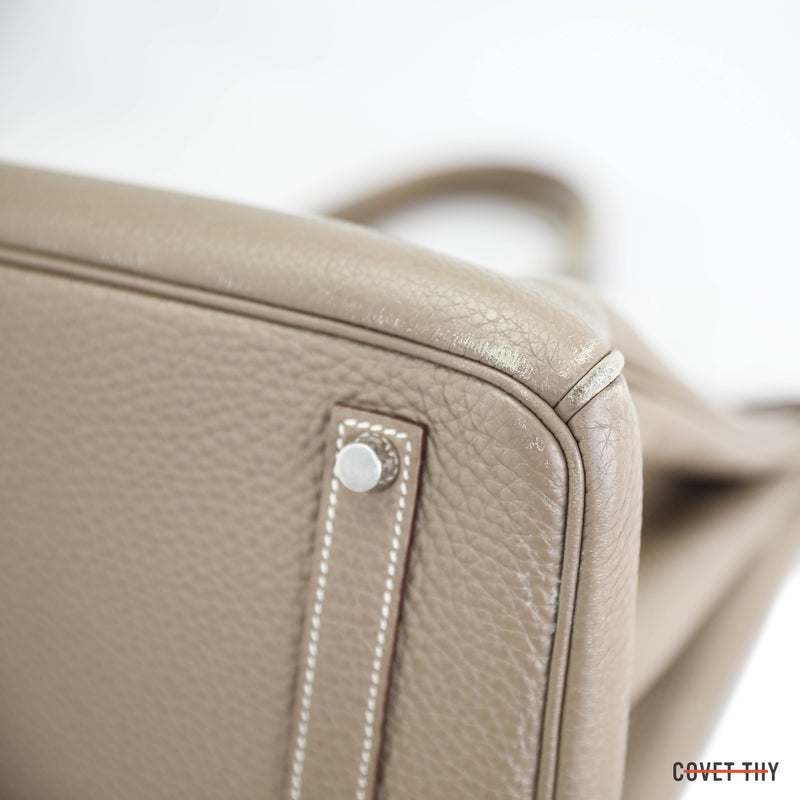 Hermes Togo Birkin with Palladium Hardware, 35cm, Etoupe
