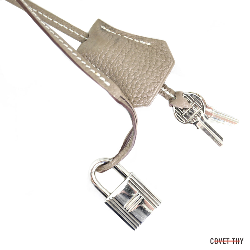 Hermes Togo Birkin with Palladium Hardware, 35cm, Etoupe