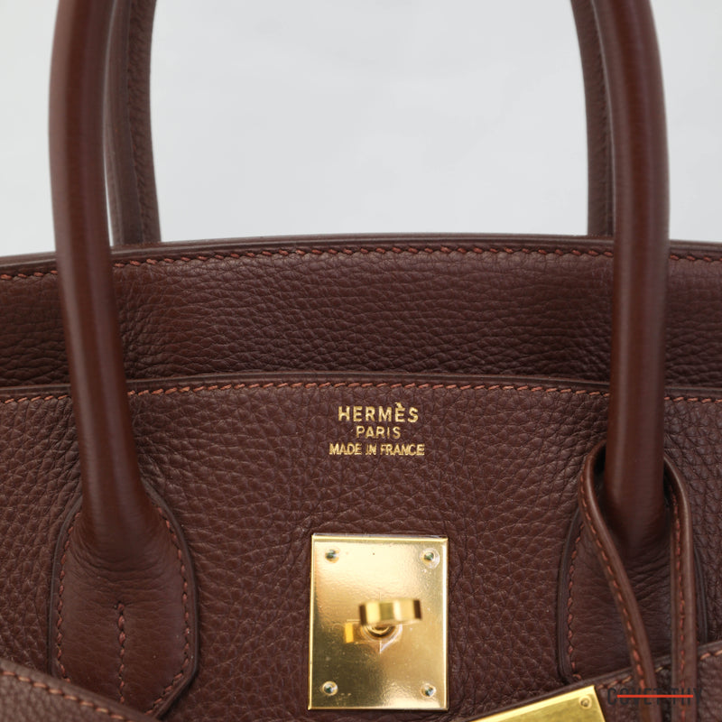 Hermes Togo Birkin with Gold Hardware, 35cm, Marron Fonce