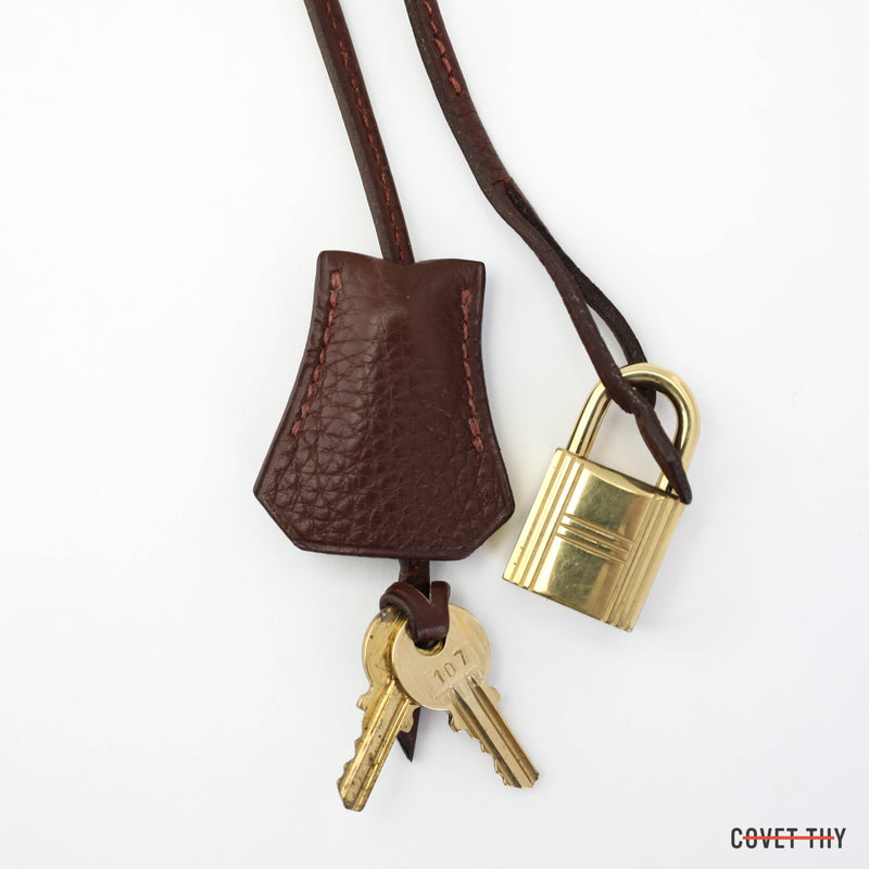 Hermes Togo Birkin with Gold Hardware, 35cm, Marron Fonce