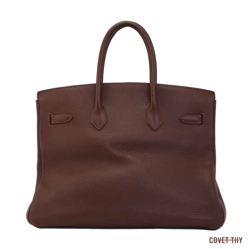 Hermes Togo Birkin with Gold Hardware, 35cm, Marron Fonce