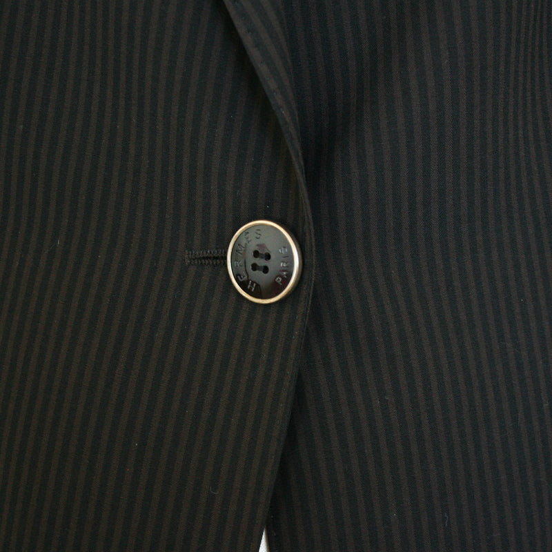 Hermes Striped Two-Piece Double Pleated Pantsuit, Size 42