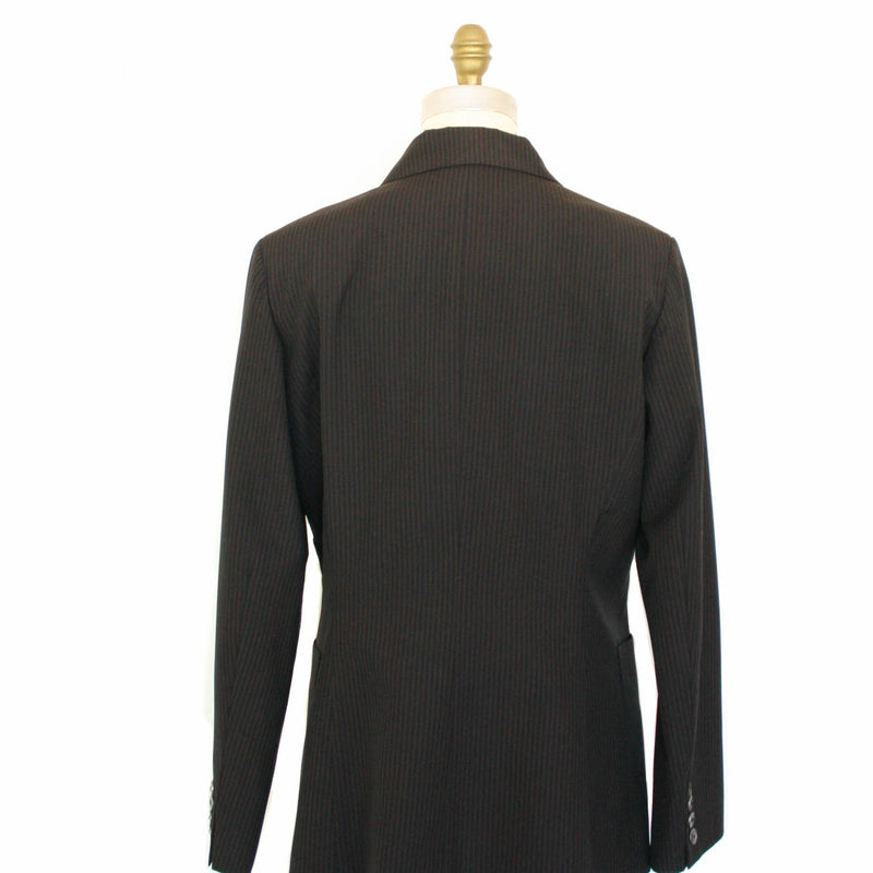 Hermes Striped Two-Piece Double Pleated Pantsuit, Size 42