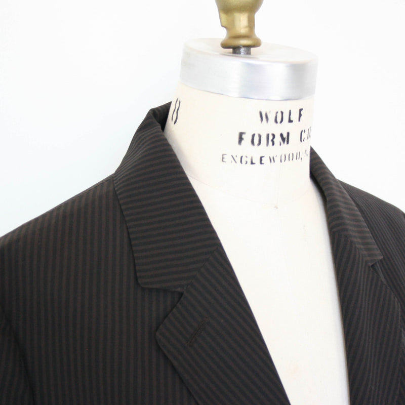 Hermes Striped Two-Piece Double Pleated Pantsuit, Size 42