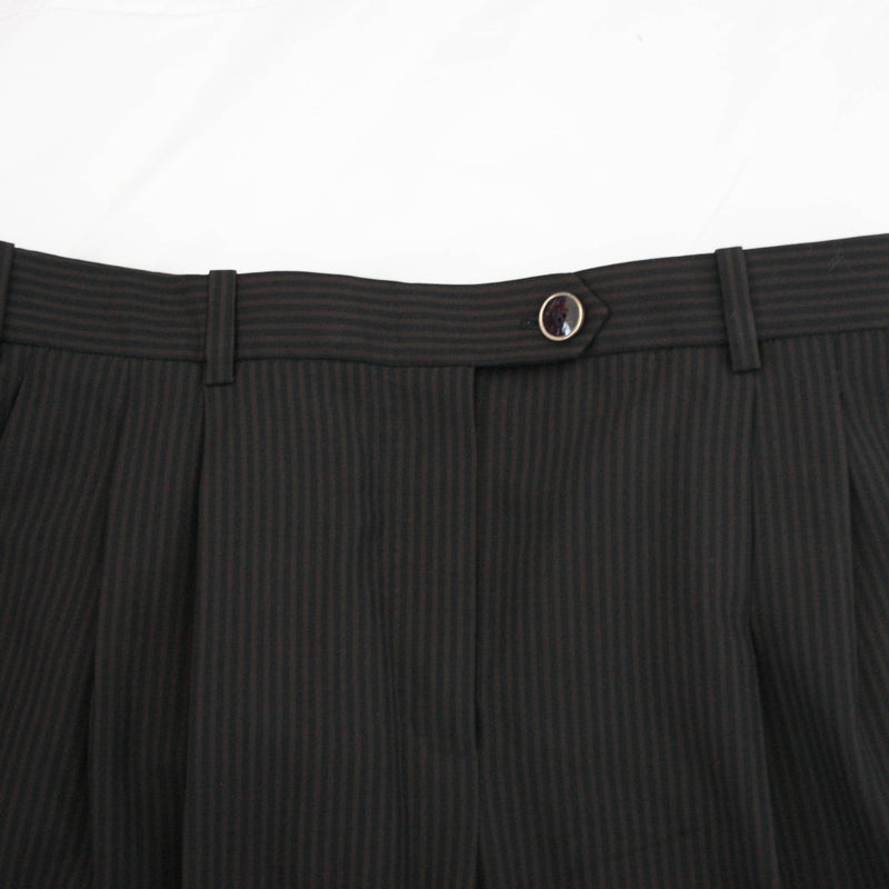 Hermes Striped Two-Piece Double Pleated Pantsuit, Size 42